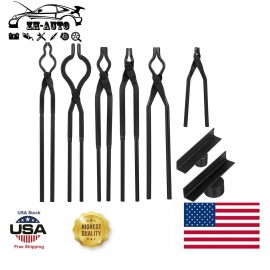 8PCS Blacksmith Tool Set tools ,replacement spike tongs.,bolt tongs, hook jig