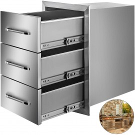 15.7”X28.5” BBQ Outdoor Kitchen Drawers Frame Storage Cabinet Access Drawers